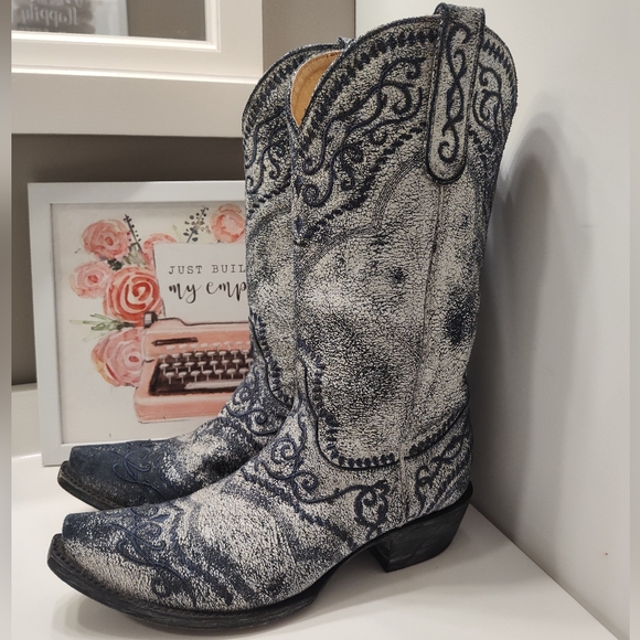 Old Gringo Shoes - 💙EUC Old Gringo Yipee Kiyay Sintra Genuine Leather Embroideried Cowgirl Boots 9